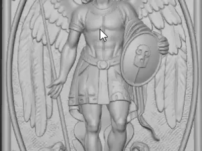 Archangel Guardian Relief 3D Model 3D print model