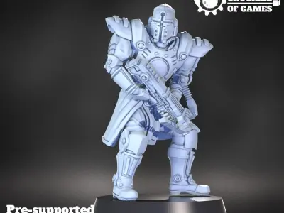 Brimstone Knights pre-supported modular miniatures kit 3D print model