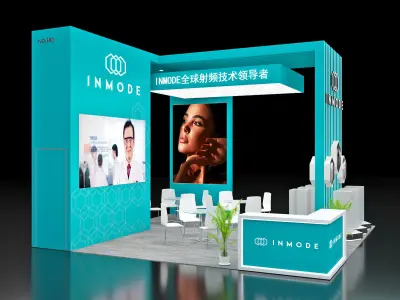 Booth Exhibition Stand Stall 6x6m Height 440cm 4 Open 3D model 3D model