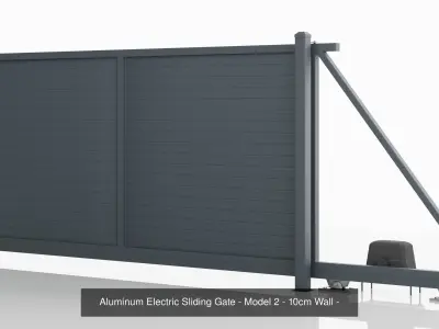 Aluminum Fence Model 2 10cm Wall 3D Model Pack