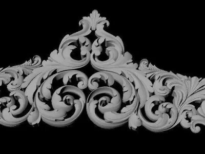dekor ornate gold crown 3D model
