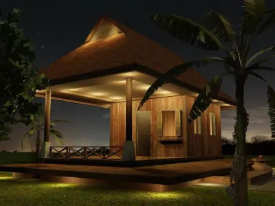 Tropical small house 2 - 2020 3D model