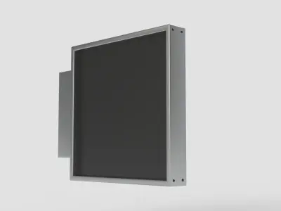 Metallic Signboard 3D model