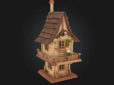 Woodland Cottage Sculpture 3D model