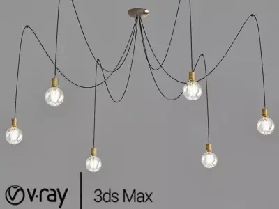 Spider Lamp DIY 3D model