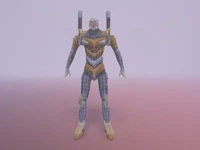 Evangelion unit-00 Low-poly 3D  fanart Low-poly 3D model