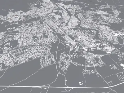 Cityscape Spanish Town Jamaica 3D model