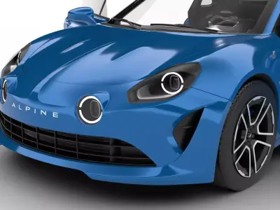 Alpine A110 2018 HQ 3d model 3D model