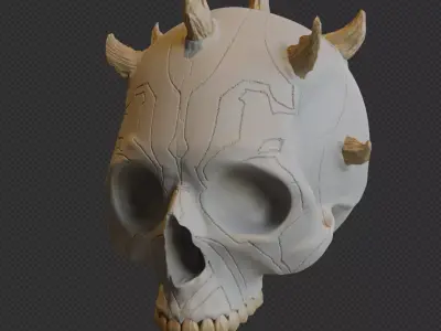 Darth Maul character Skull from star wars ready to print 3D print model