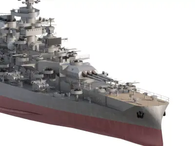 GERMAN NAVY WW2 1944 CRUISER 3D model