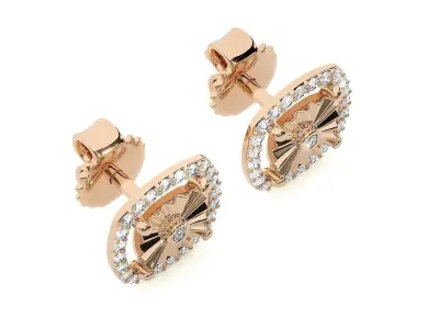 Light wt Women Diamond Earrings  3D print model