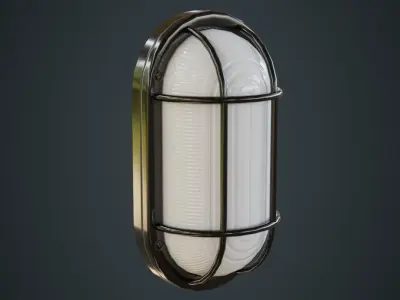 Bulkhead Light 1A Low-poly 3D model