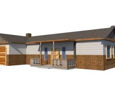 Exterior Design for simple house  3D model