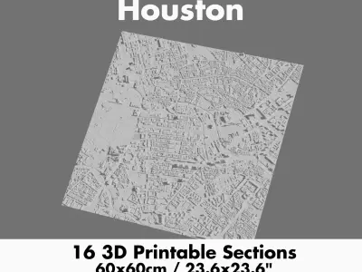 Houston 3D Printing stl file 3D Model of Houston 3D print model