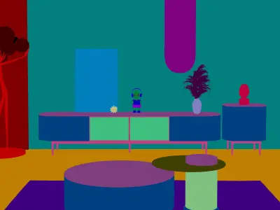 Interior Living Room Scene  3D model