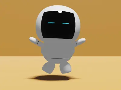 Mono - Cute Robot character Low-poly 3D model