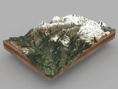 Mountain landscape 3D model