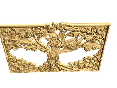 decor set tree wall mural 51 3D print model