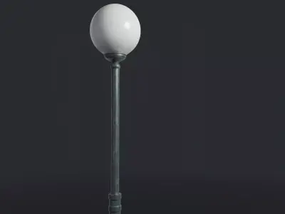 Spherical Street lamp Free 3D model