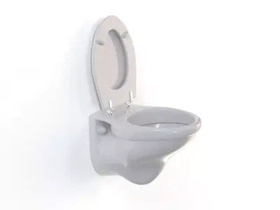 Compact Wall Mounted Toilet  3D model