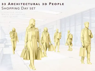 Shopping Day - 33 Architectural Figures 3D print model