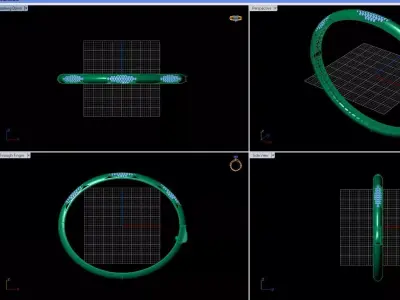 A jeweled bracelet with an elegant design 3D print model