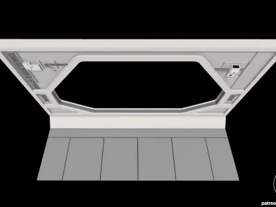  Star Wars Medical Frigate Window Diorama for action figures 3D print model