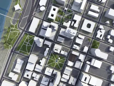 Memphis Low-poly 3D model