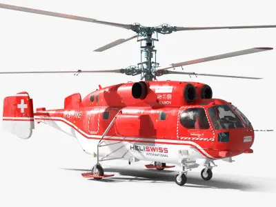 Kamov KA 32 Firefighting Helicopter Simplified Interior 