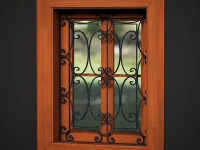 Wood Window 3 3D model