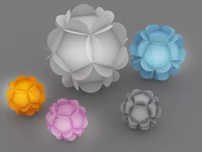 origami flower 2 3D model