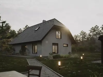 Idyllic Countryhouse Scene 3D model