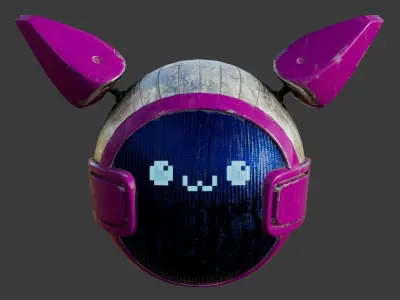 Little Companion Robot For Games Low-poly 3D model