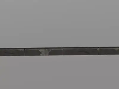 Road curb Low-poly 3D model