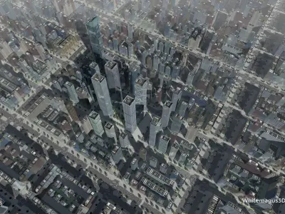 High Rise City V  Low-poly 3D model
