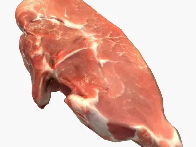 Steak pork loin Low-poly 3D model
