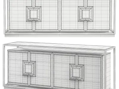 Zanaboni EBONY SIDEBOARD Low-poly 3D model