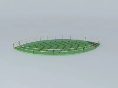 LEAF BASE WITH RAILING Free 3D model