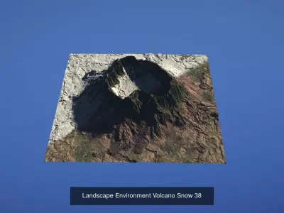 5 Landscape Environment Volcano Snow Volume 08 3D Model Pack