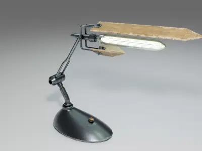 Modern or steampunk Lamp  Low-poly 3D model
