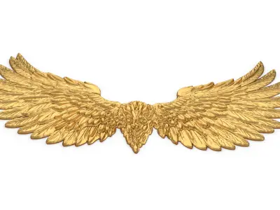 Wings Printable carved decor 19 3D print model