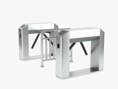 Tripod Turnstile Gate Low-poly 3D model