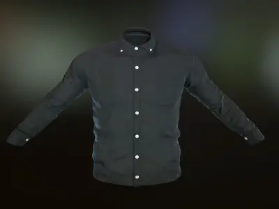 Black Shirt Low-poly 3D model