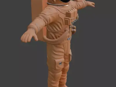 Orange Spacesuit Astronaut Suit 3D Model High Detail PBR 3D model