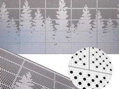 perforated metal panel 33 3D model