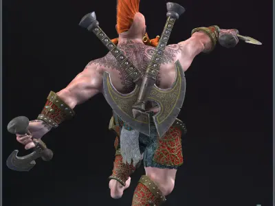 Dwarf Slayer Light Version Low-poly 3D model