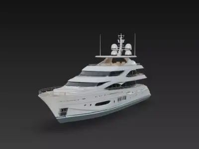 Luxury Mega Yacht Exterior - Modern Superyacht  3D print model