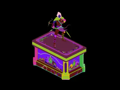 Human Ranger Area - Statue 03 3D model