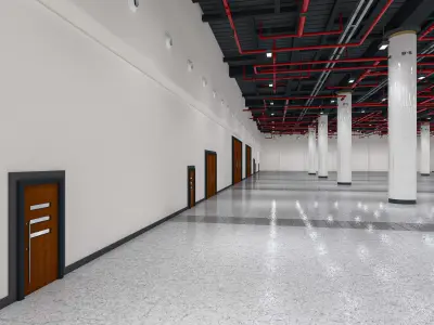 Exhibition Hall interior 7  3D model