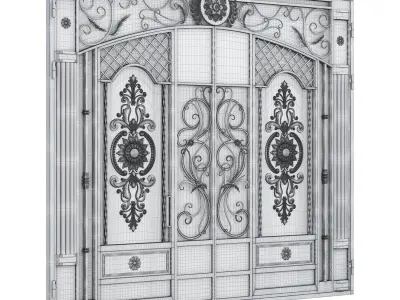 Metal gate 03 3D model